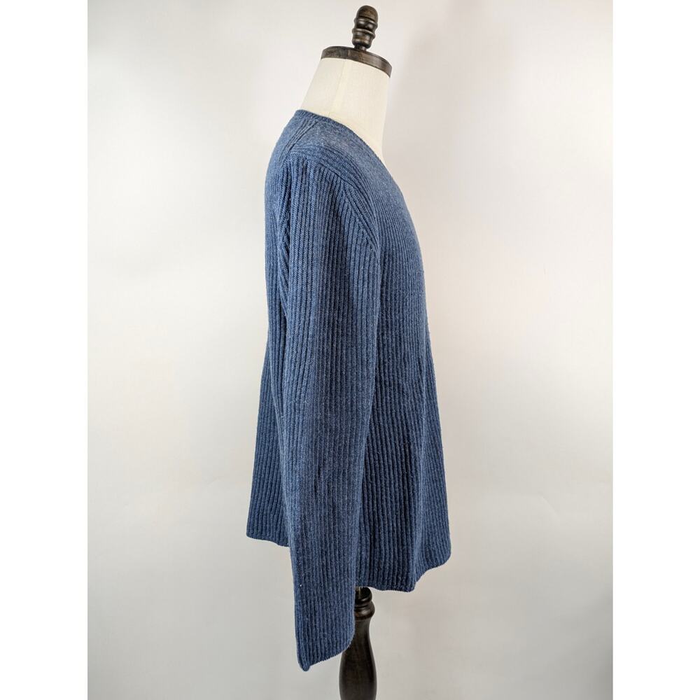 Banana Republic Mens L Sweater 100% Fine Merino Wool Blue Long Sleeve Pullover - Picture 4 of 8